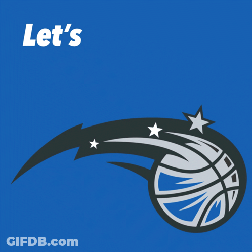 Orlando Magic Logo With A Basketball And Stars GIF