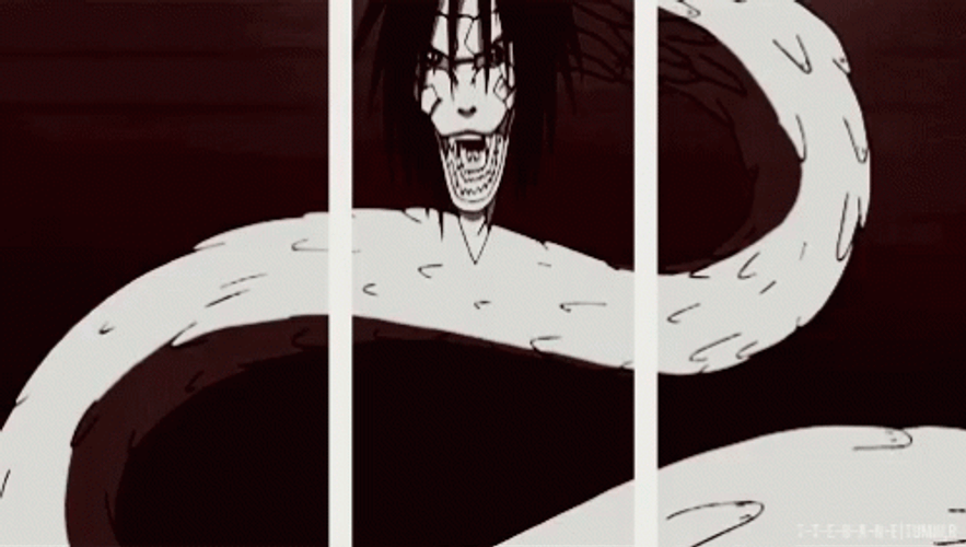 Orochimaru Snake Form Power Of The White Snake GIF