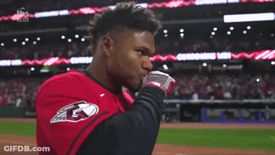 Oscar Gonzalez Looks Up Applauding GIF