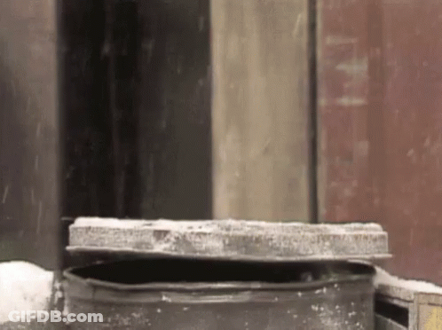 Oscar Says That's My BBM In Front Of Garbage Can GIF