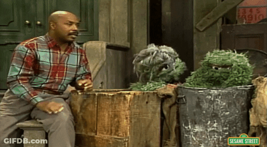 Oscar The Grouch Fighting With Mom GIF