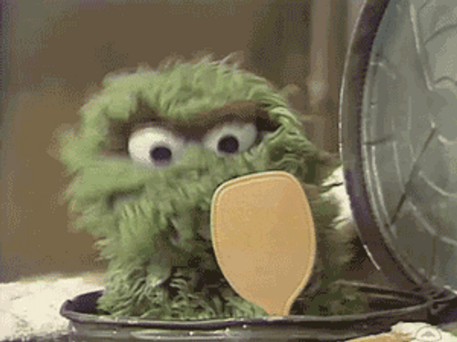 Oscar The Grouch Grooming GIF