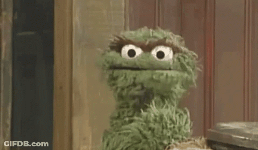Oscar The Grouch Mad & Annoyed GIF