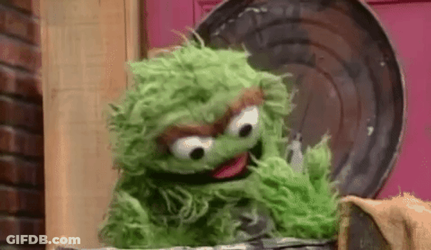 Oscar The Grouch Making Calls GIF
