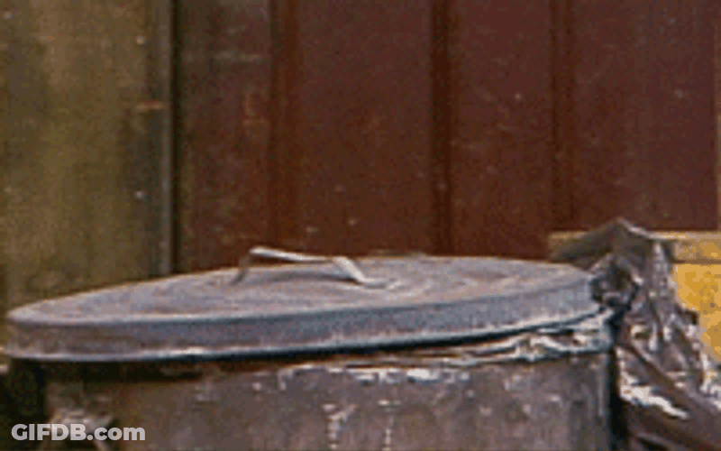 Oscar The Grouch Peeping At Trash Can GIF