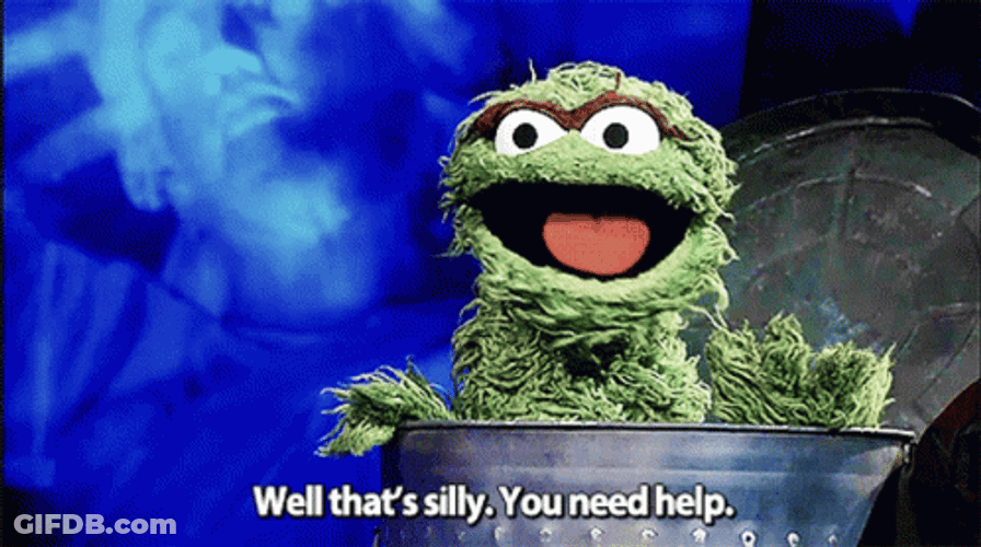 Oscar The Grouch Saying It's Silly GIF