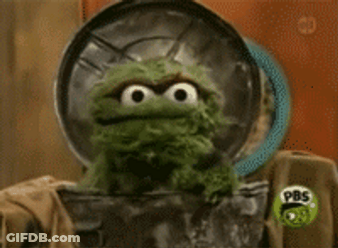 Oscar The Grouch Sighing GIF