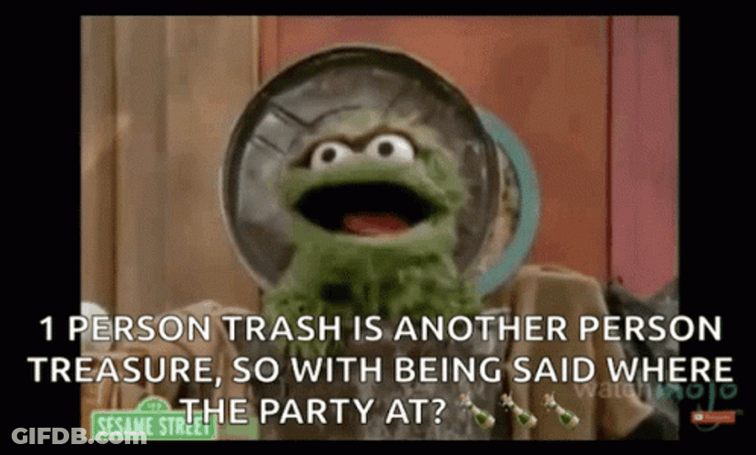 Oscar The Grouch Trash Singing GIF