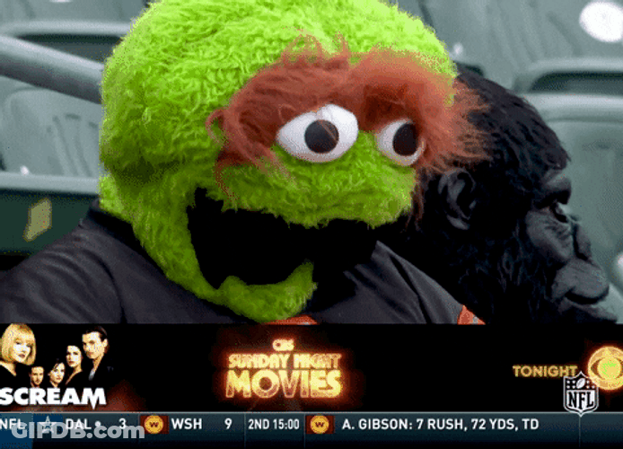 Oscar The Grouch Watching Football  Game GIF