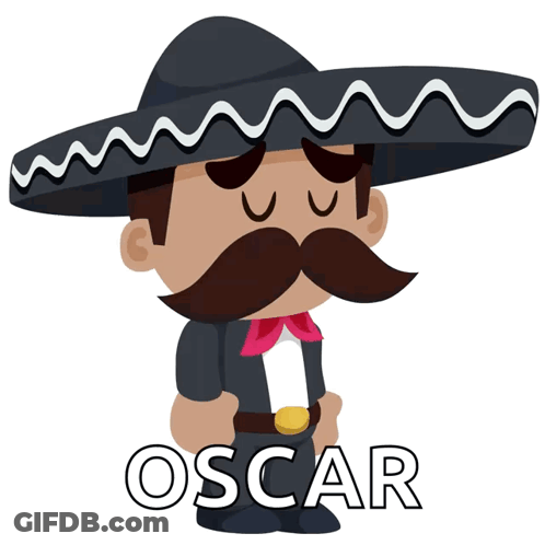 Oscar With Sombrero And Mustache GIF