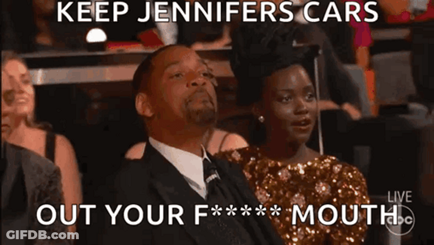 Oscars Out Your Mouth Will Smith Slap GIF