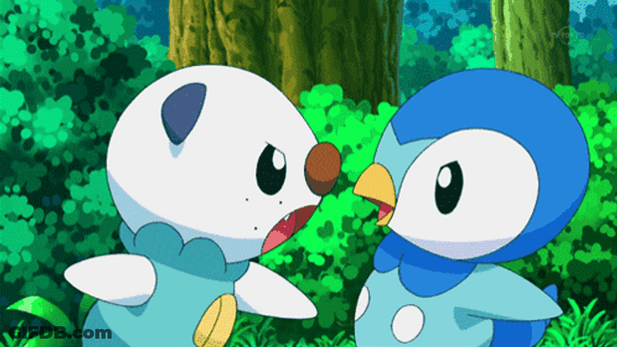Oshawott Seeing Piplup GIF