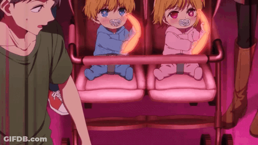 Oshi No Ko Aqua Ruby As Kids Anime GIF