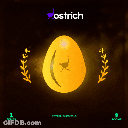Ostrich Egg With Glowing Colors GIF