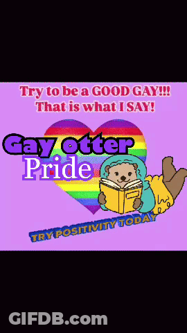 Otter Reading Book Gay Otter Pride GIF