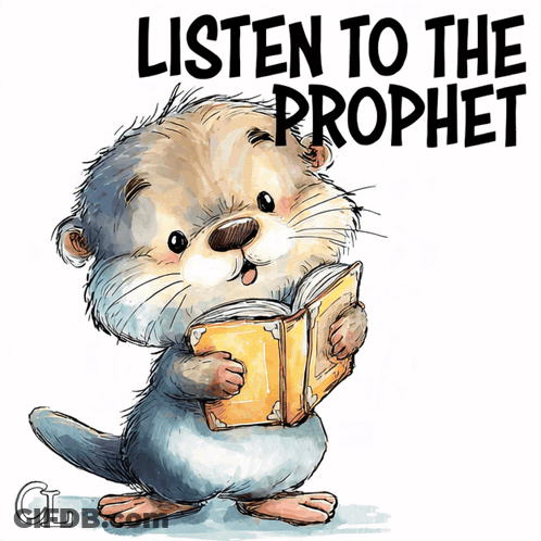 Otter Reading Book Listen To The Prophet GIF
