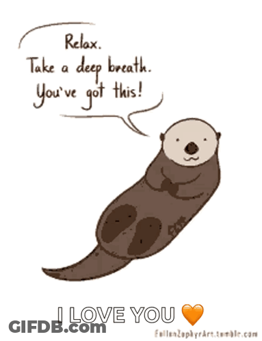 Otter With Relax Speech Bubble GIF