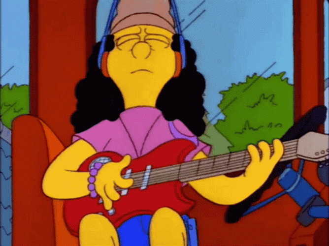 Otto Mann Doing Metal Riffs GIF