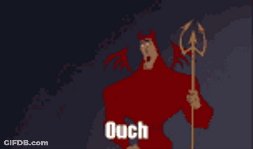 Ouch Devil Kronk Emperor's New Groove GIF