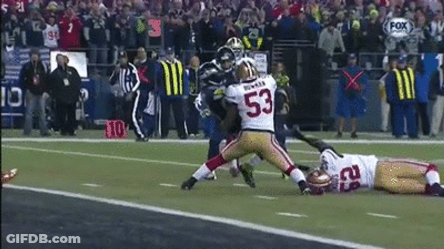 Ouch Jermaine Kearse Tackled Football GIF