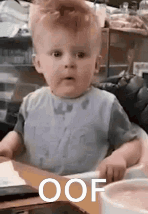 Ouch Oof Baby Reaction Shocked GIF