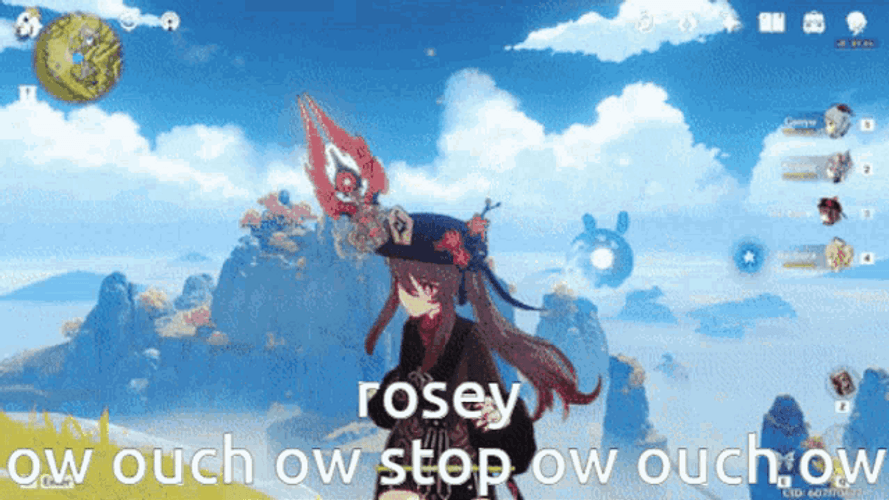 Ouch Rosey Combo Genshin Impact GIF