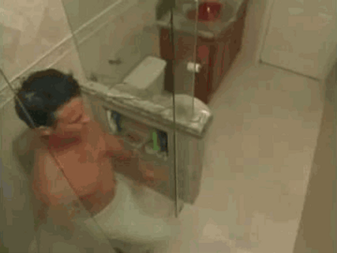 Ouch Shower Fall Moment GIF