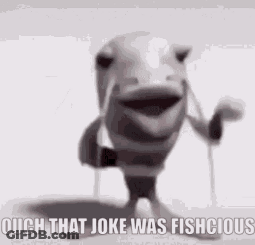 Ouch That Joke Was Fishcious Pun Talking Fish GIF