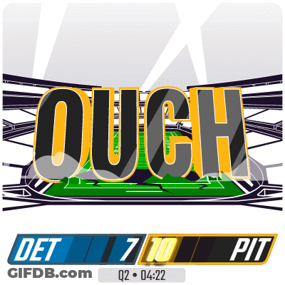Ouch Word On Sports Stadium GIF