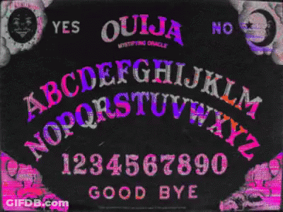 Ouija Board With Alphabet Numbers And Good Bye GIF