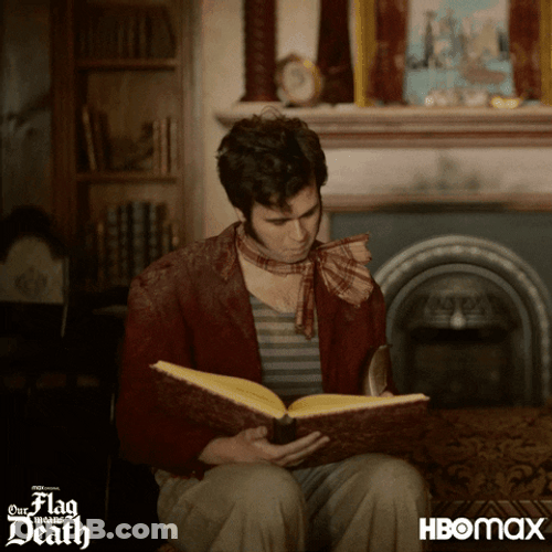 Our Flag Means Death Lucius Spriggs Book Reading GIF