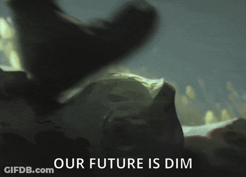 Our Future Is Dim Poster In Dark Room GIF
