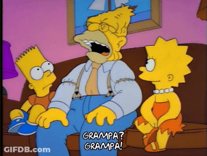 Our Grandpa Simpson Fell Asleep GIF