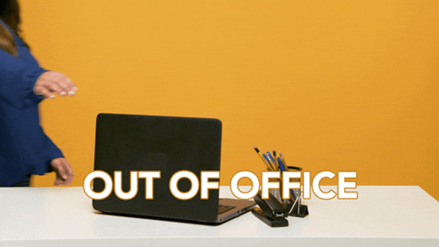 Out Of Office Woman Closing Laptop GIF