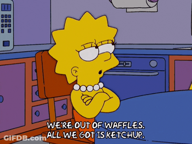 Out Of Waffles Lisa Simpson GIF