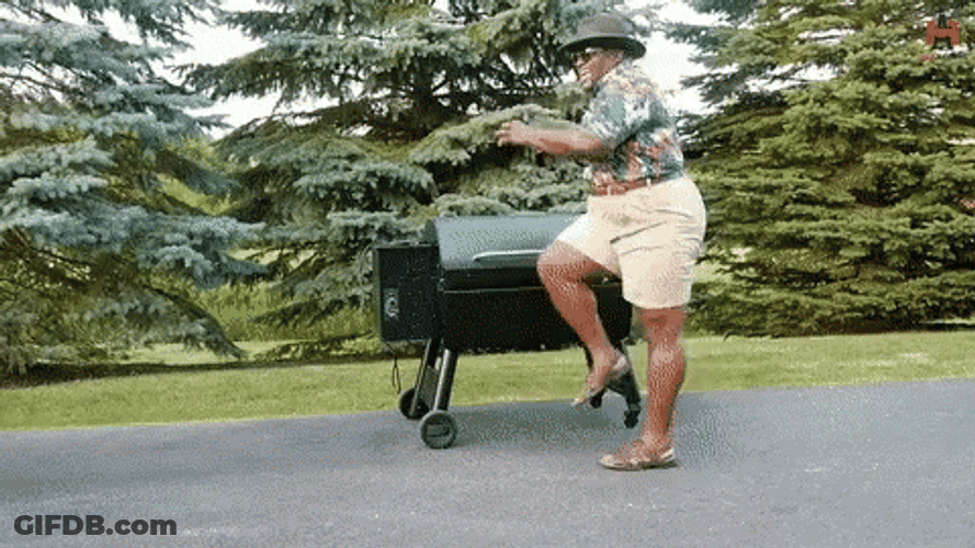 Outdoor Bbq Moonwalk Dance GIF