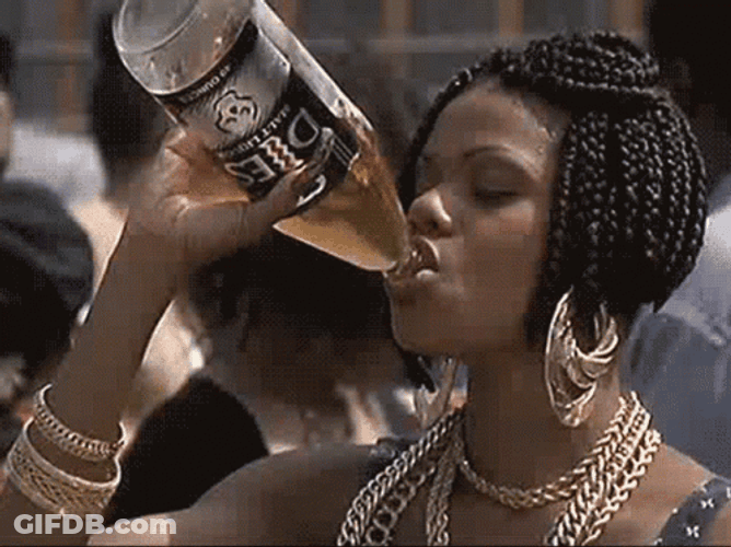 Outdoor Chugging Beer GIF