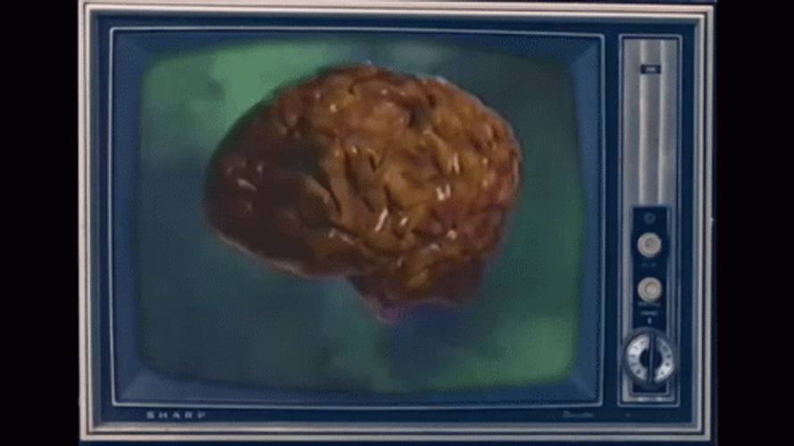 Outer Space Galaxy Spinning Brain On Tv Meme GIF
