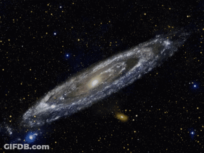 Outer Space Spinning Galaxy GIF
