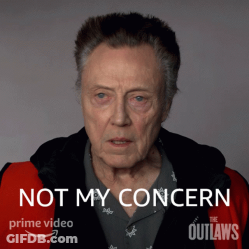 Outlaws Man In Red Jacket Saying Not My Concern GIF