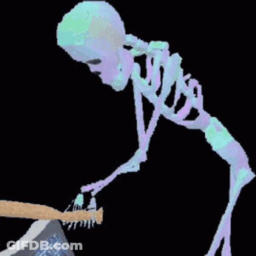 Outraged Skeleton Smashing Computer GIF