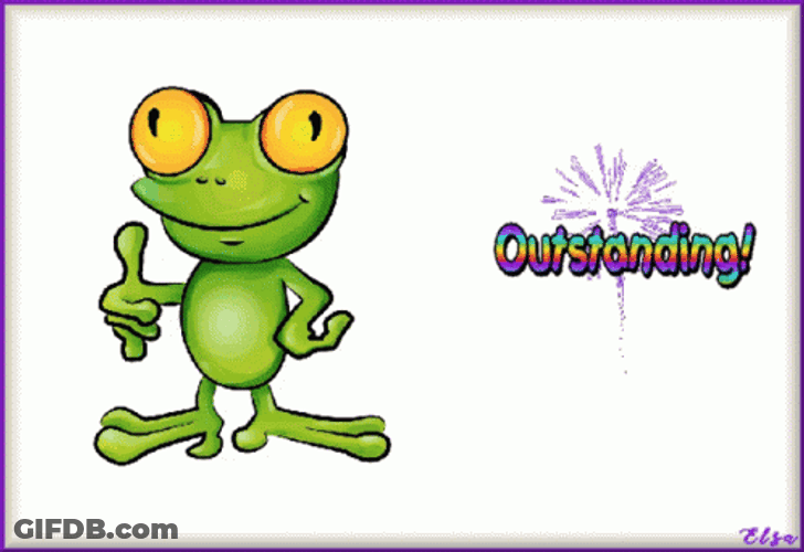 Outstanding Frog Thumbs Up GIF