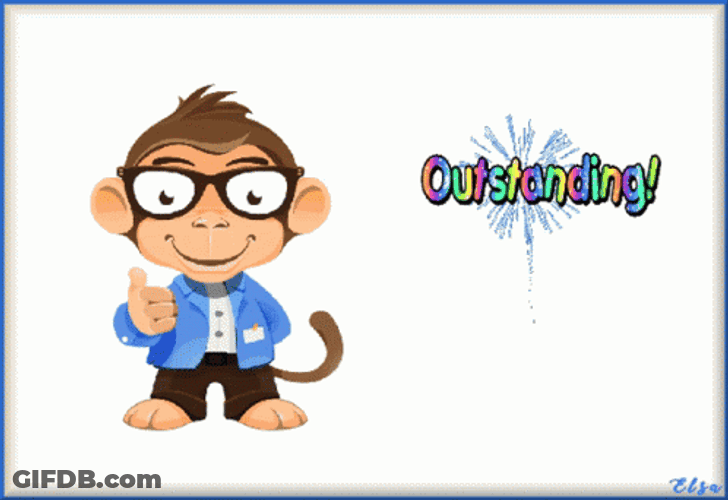 Outstanding Monkey Thumbs Up GIF