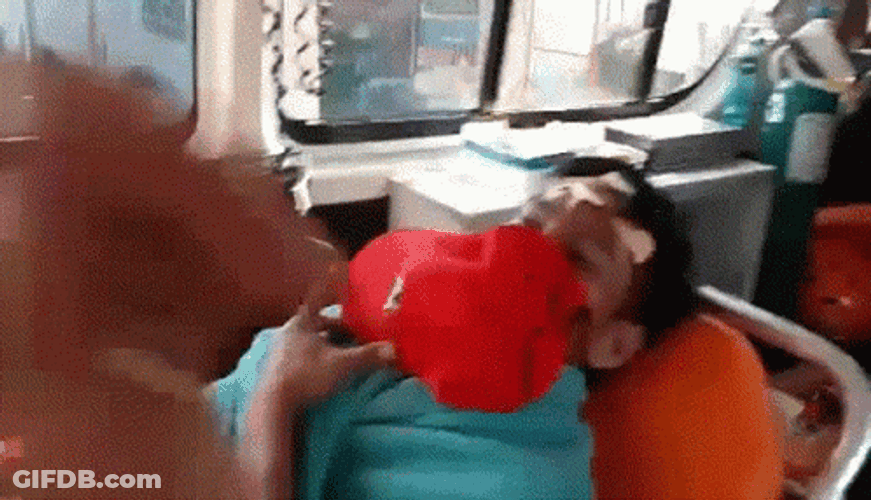 Over Dramatic Guy Riding Wambulance GIF