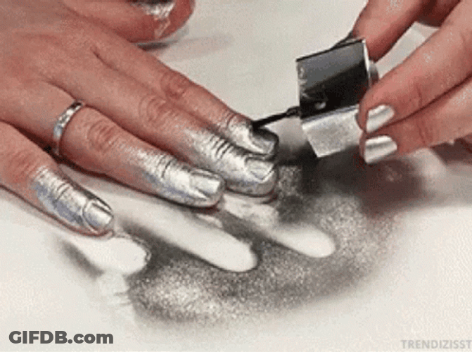 Over Silver Nail GIF