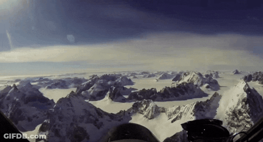 Over The Icebergs Of Greenland GIF