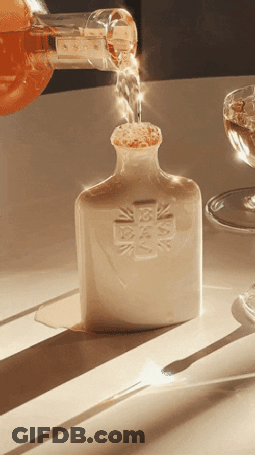 Overflow Pouring Beer On Bottle GIF