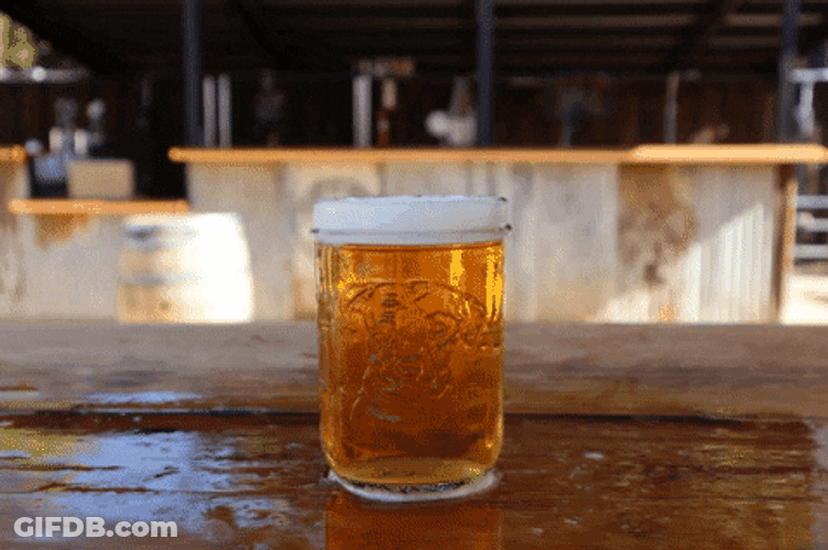 Overflowing Pouring Beer Glass GIF