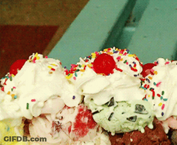 Overloading National Ice Cream Day GIF