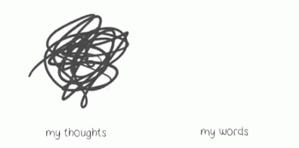 Overthinking Loss Of Words Many Things To Say GIF